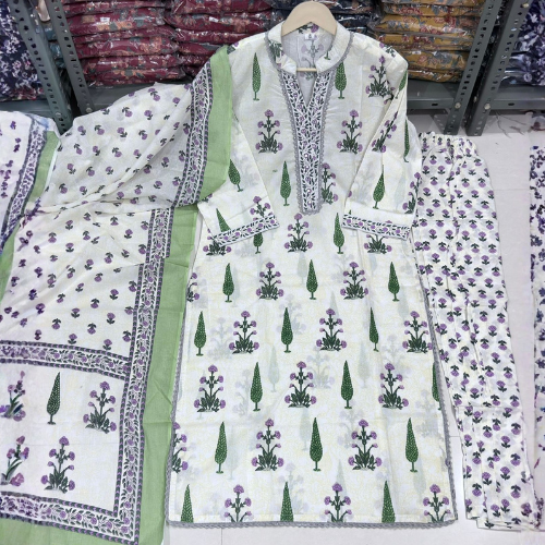 Printed Kurta Set with Dupatta