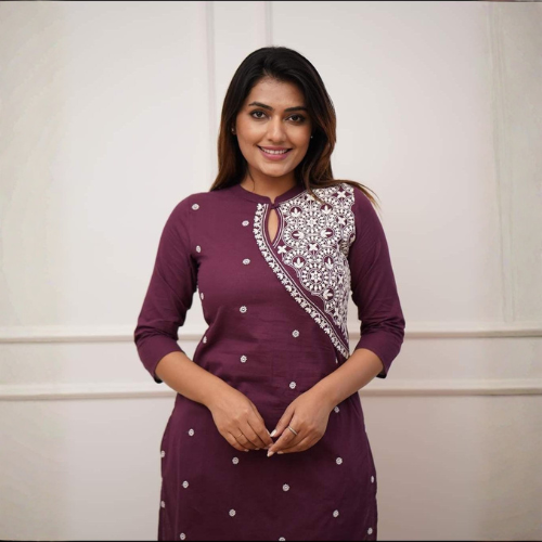 Embroidered Straight Kurti